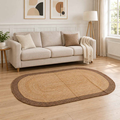 Area Rug Grey 122 x 183 cm Jute