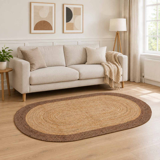 Area Rug Grey 152 x 245 cm Jute