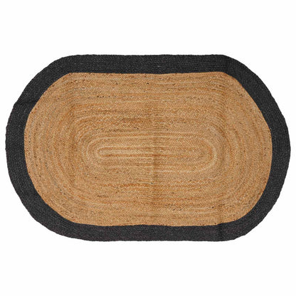Area Rug Dark Grey 100 x 152 cm Jute