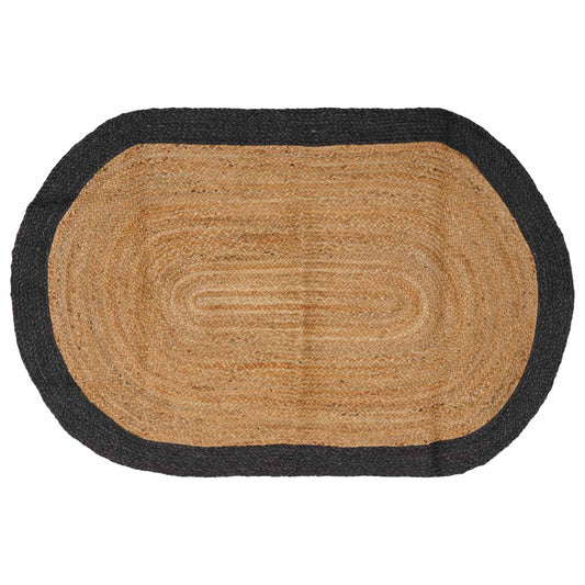 Area Rug Dark Grey 100 x 152 cm Jute