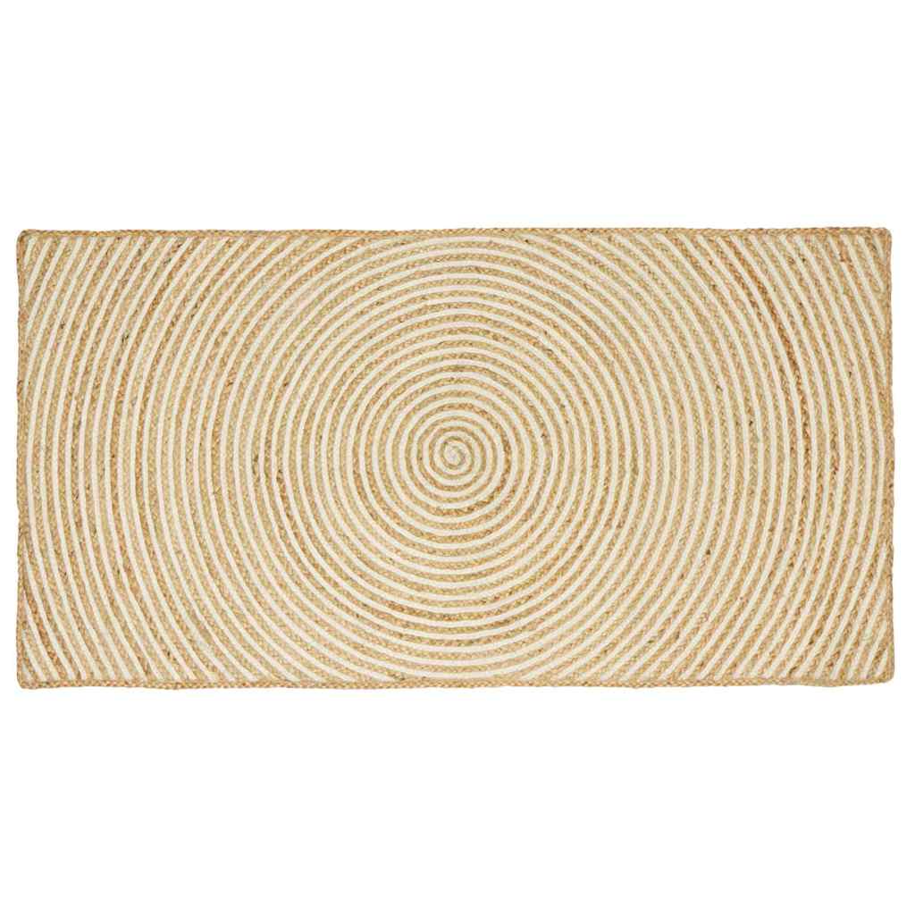 Area Rugs White 80 x 150 cm Jute