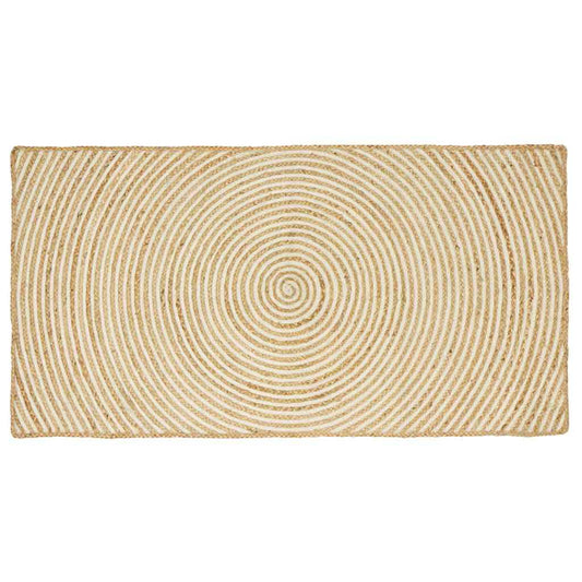 Area Rug White 100 x 200 cm Jute