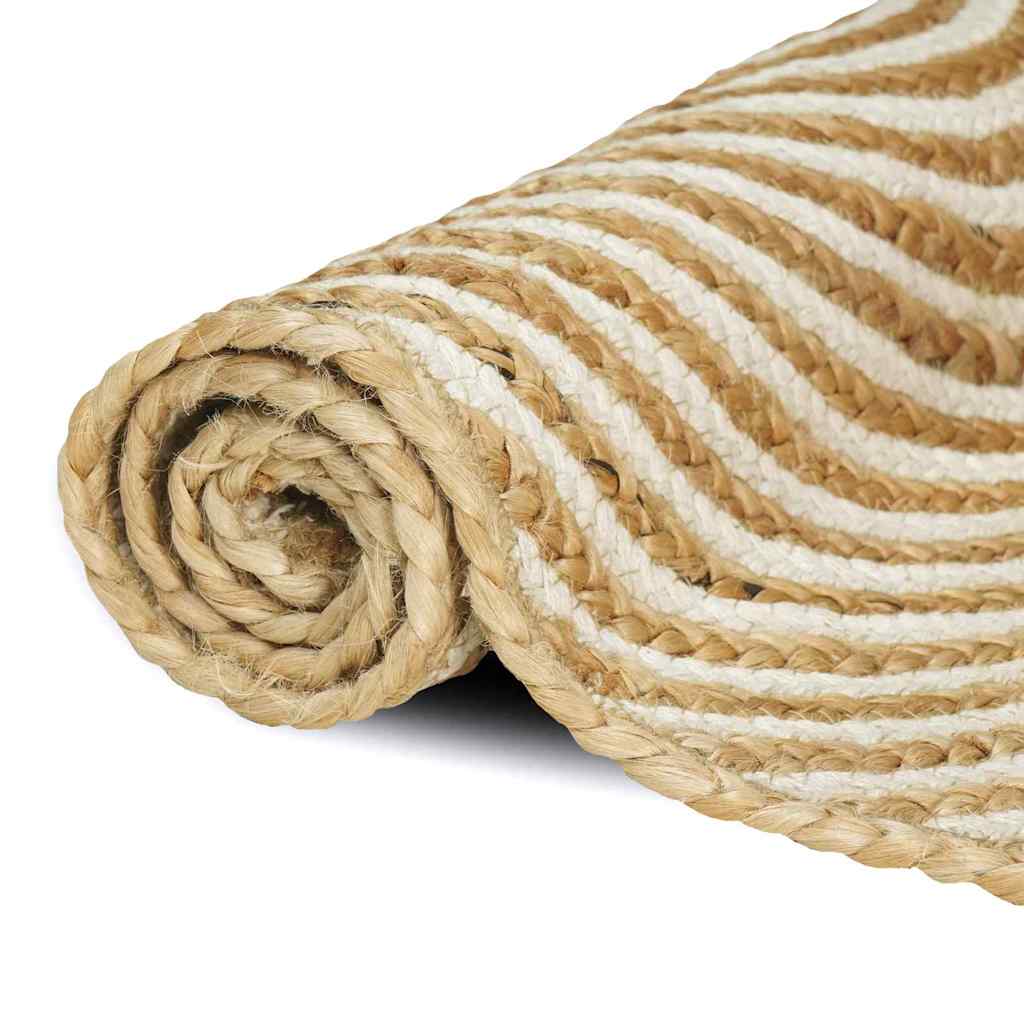 Area Rugs White 140 x 200 cm Jute