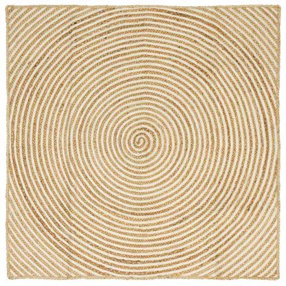 Area Rugs White 160 x 160 cm Jute
