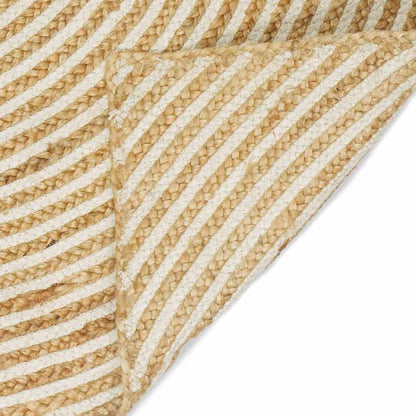 Area Rugs White 240 x 240 cm Jute