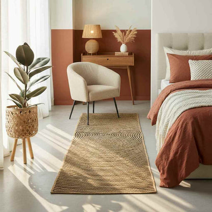 Area Rugs Black 80 x 250 cm Jute