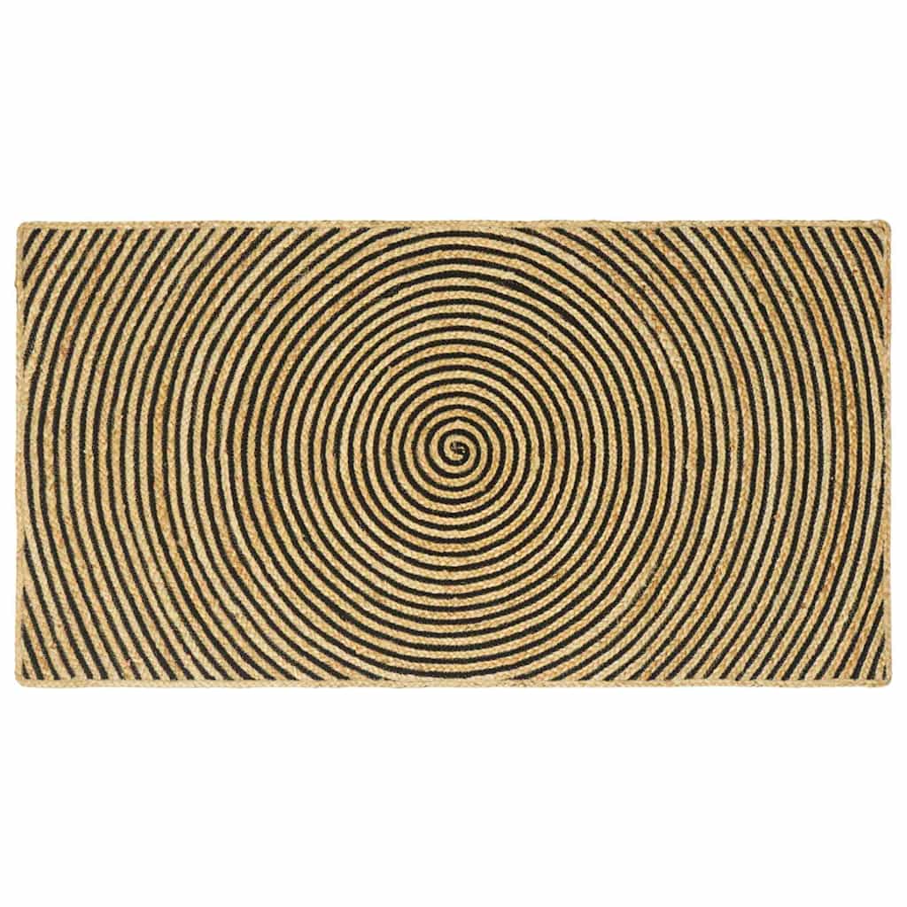 Area Rugs Black 100 x 200 cm Jute