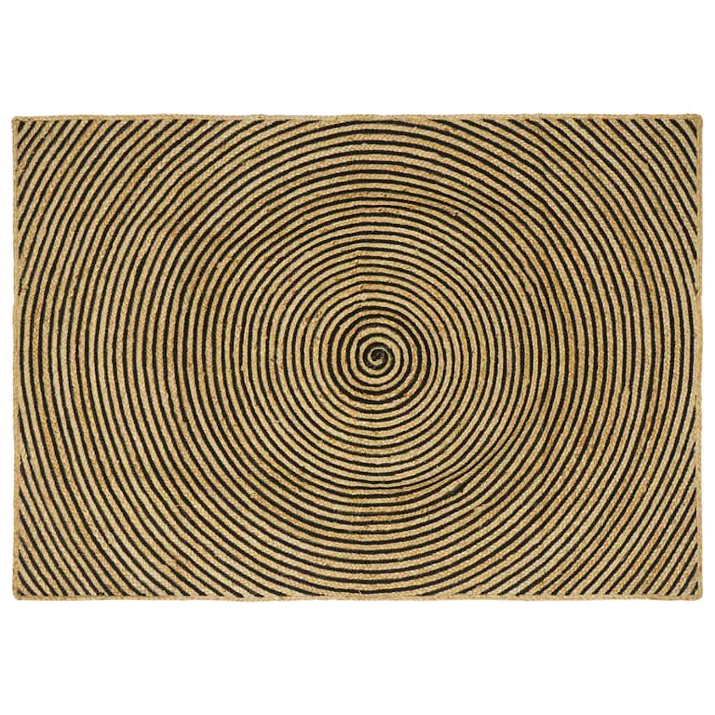Area Rugs Black 120 x 170 cm Jute