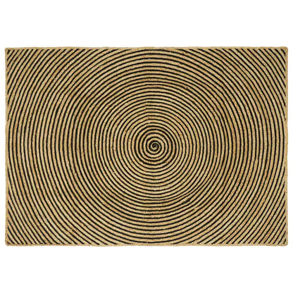 Area Rugs Black 120 x 170 cm Jute