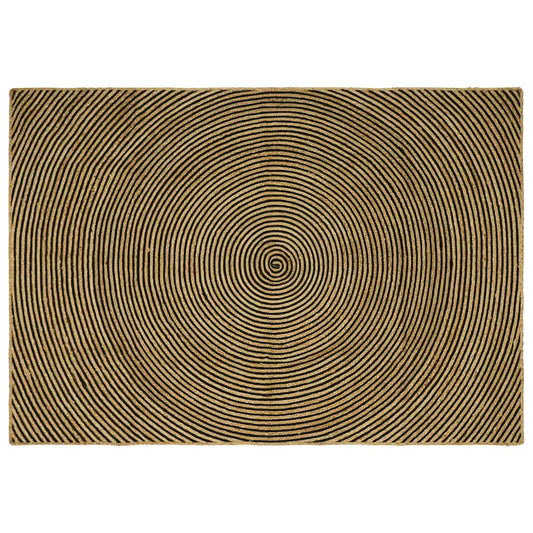 Area Rug Black 160 x 230 cm Jute