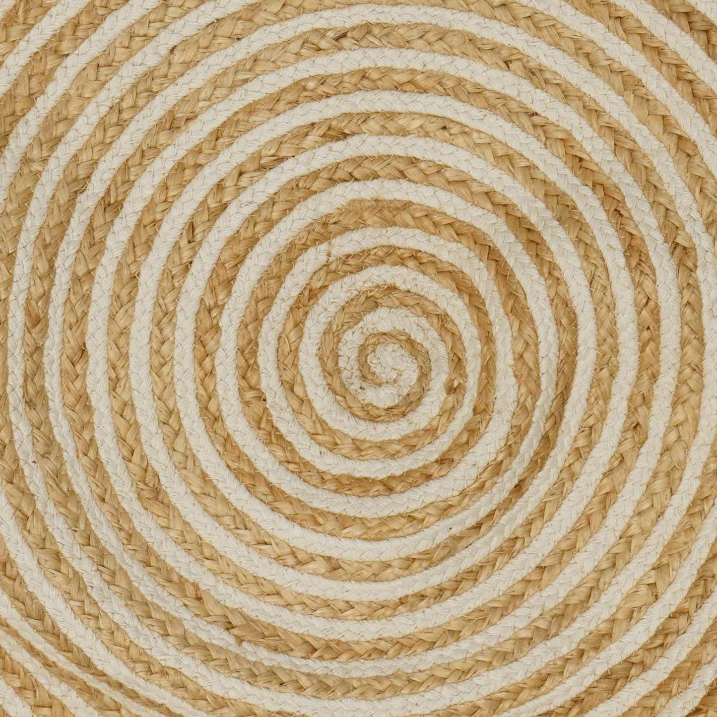 Area Rugs White Ø 180 cm Jute