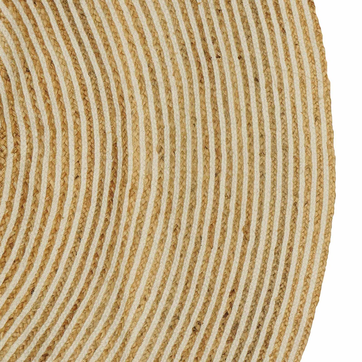 Area Rugs White Ø 180 cm Jute
