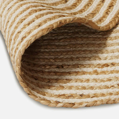 Area Rugs White Ø 240 cm Jute