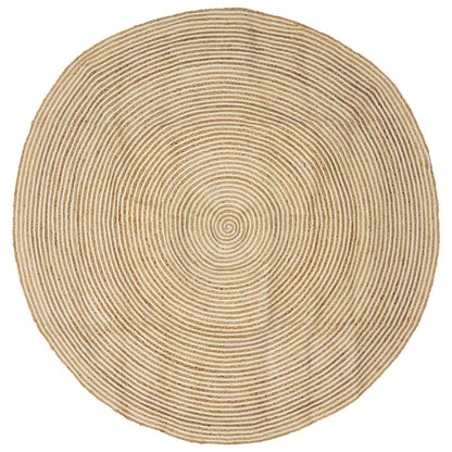 Area Rugs White Ø 240 cm Jute