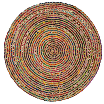 Area Rug Multicolour Ø 210 cm Jute