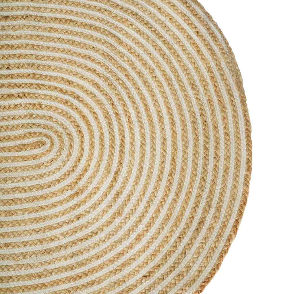 Area Rugs Natural and White 122 x 183 cm Jute