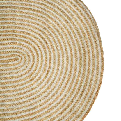 Area Rugs Natural and White 122 x 183 cm Jute