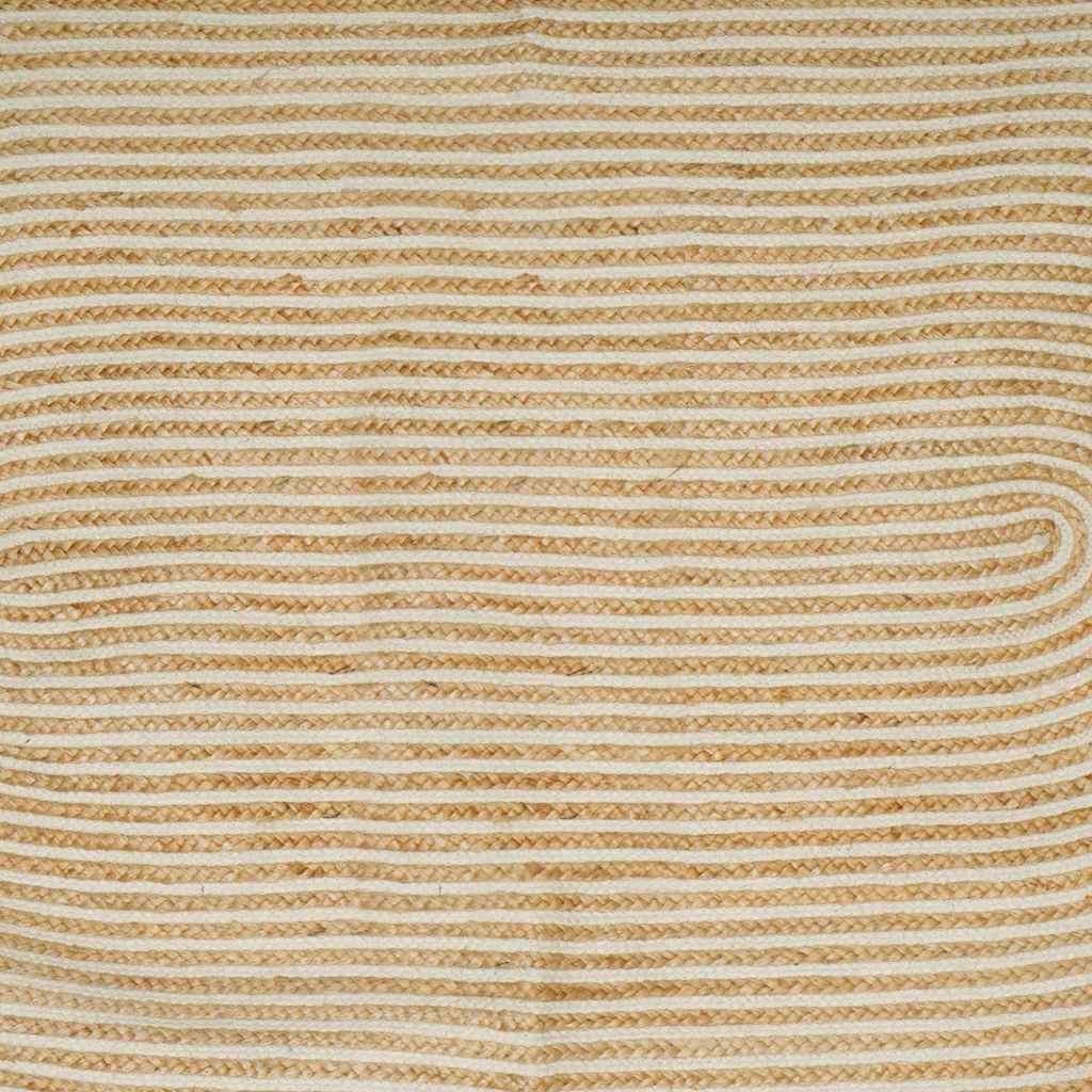 Area Rugs Natural and White 122 x 183 cm Jute
