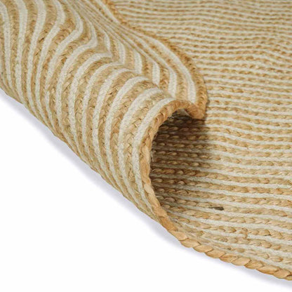 Area Rugs Natural and White 152 x 245 cm Jute