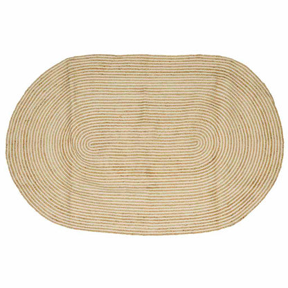 Area Rugs Natural and White 205 x 305 cm Jute