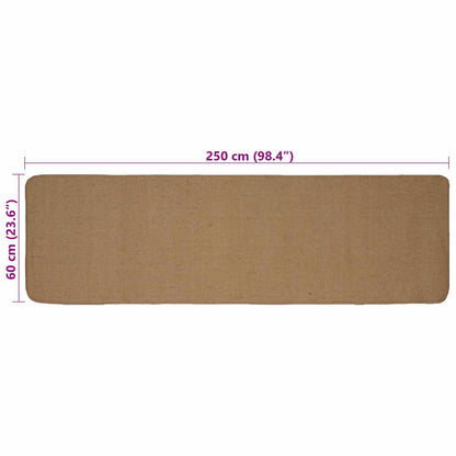 Area Rugs Light Brown 60 x 250 cm Jute