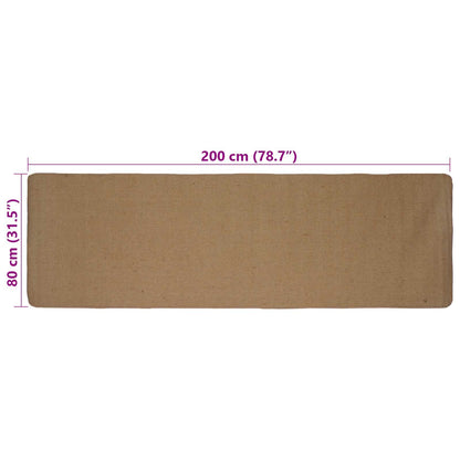 Area Rugs Light Brown 80 x 200 cm Jute