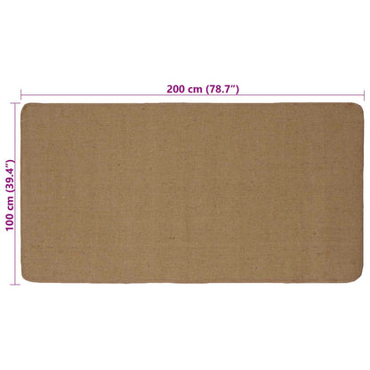 Area Rugs Light Brown 100 x 200 cm Jute