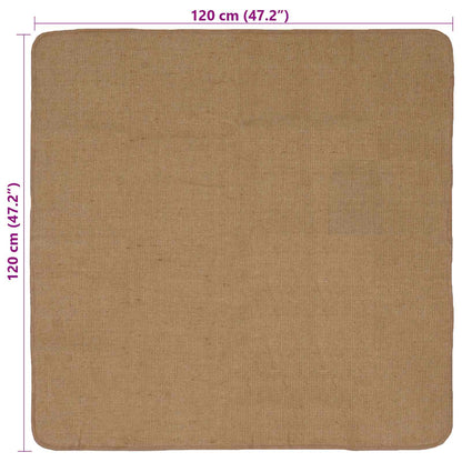 Area Rugs Light Brown 120 x 120 cm Jute