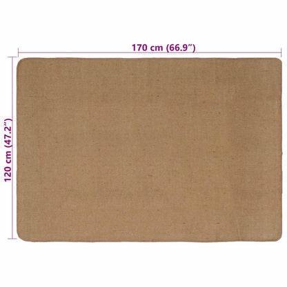 Area Rugs Light Brown 120 x 170 cm Jute