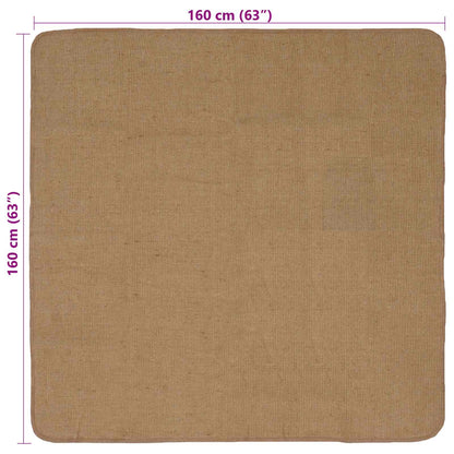 Area Rugs Light Brown 160 x 160 cm Jute