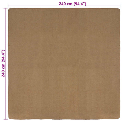Area Rugs Light Brown 240 x 240 cm Jute