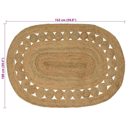 Area Rugs Natural 100 x 152 cm Jute