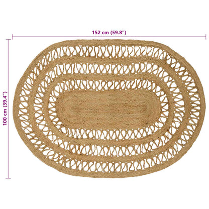 Area Rugs Natural 100 x 152 cm Jute