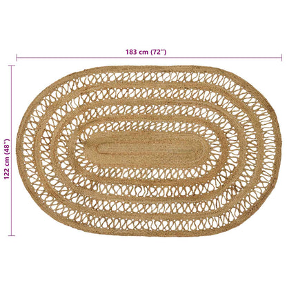 Area Rugs Natural 122 x 183 cm Jute