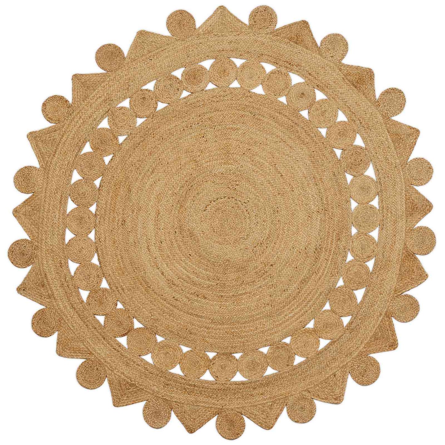 Area Rugs Natural Ø 210 cm Jute