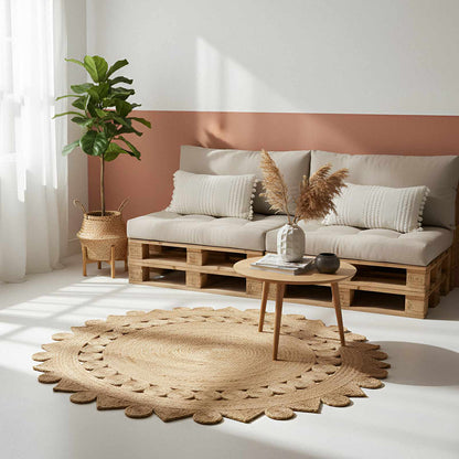 Area Rugs Natural Ø 210 cm Jute