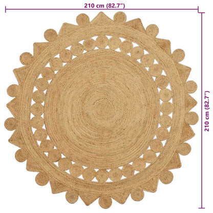 Area Rugs Natural Ø 210 cm Jute