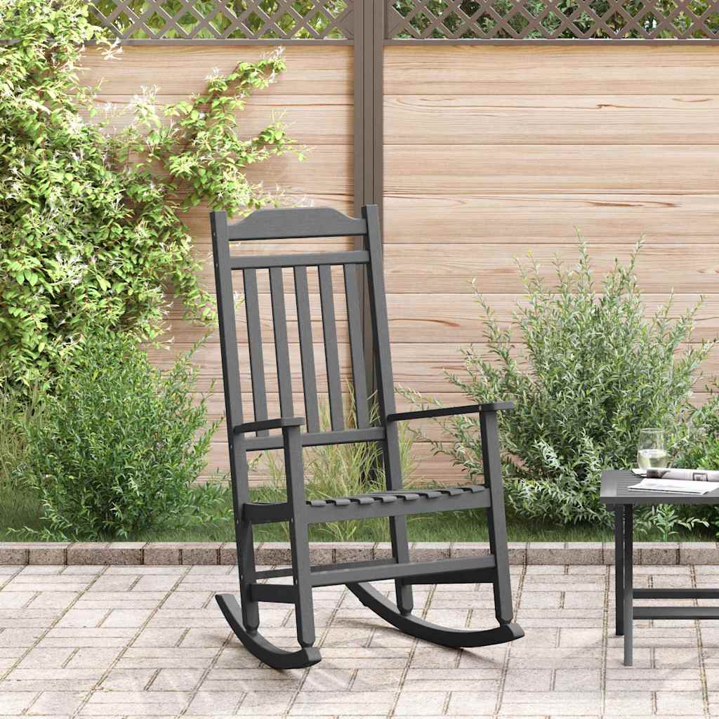 Rocking Chair Black 84 x 65 x 114 cm Resin