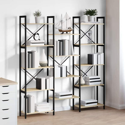 Bookshelf Sonoma Oak 156 x 25 x 167 cm Engineered Wood