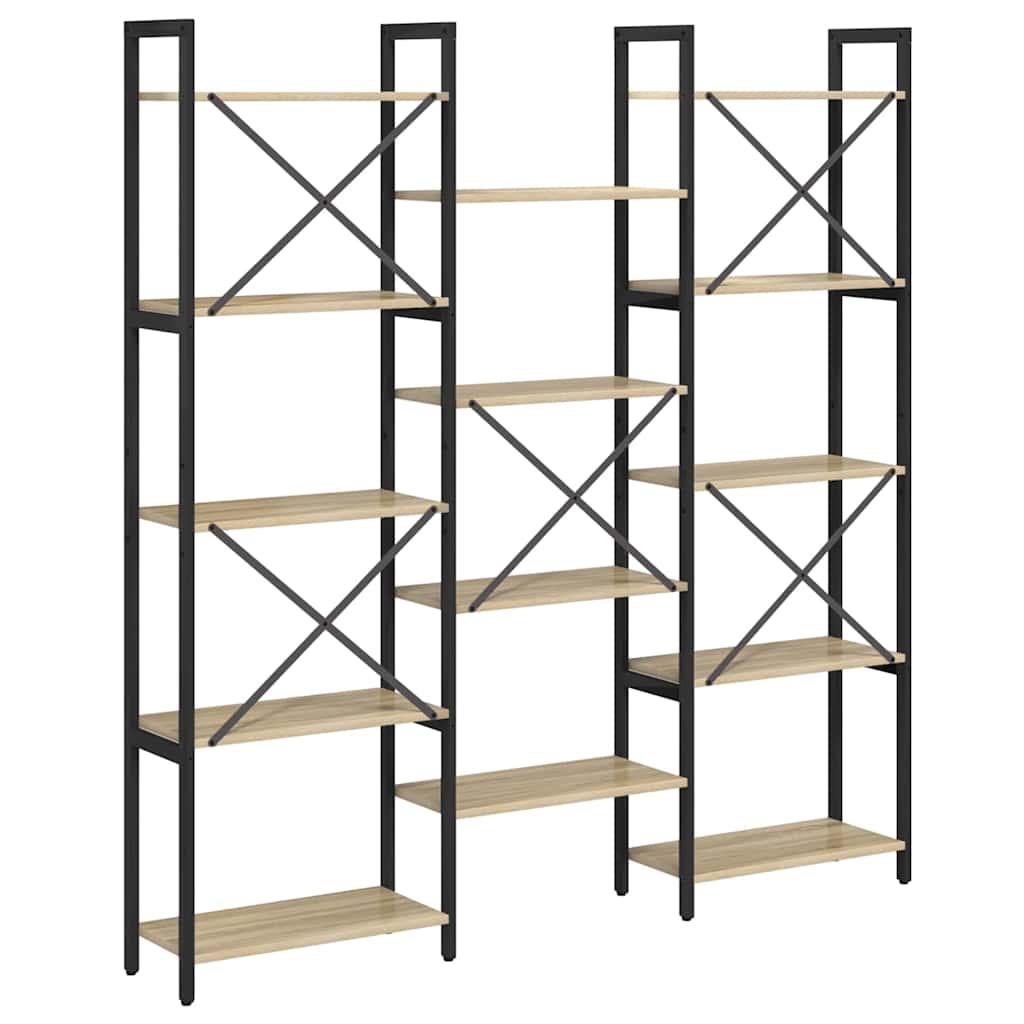 Bookshelf Sonoma Oak 156 x 25 x 167 cm Engineered Wood
