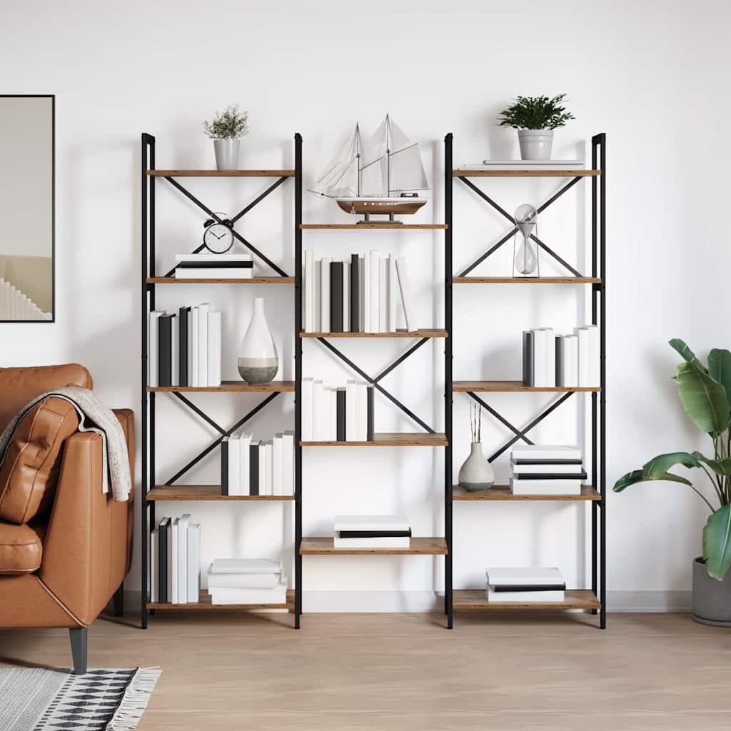 Bookshelf Old wood 156 x 25 x 167 cm Engineered Wood