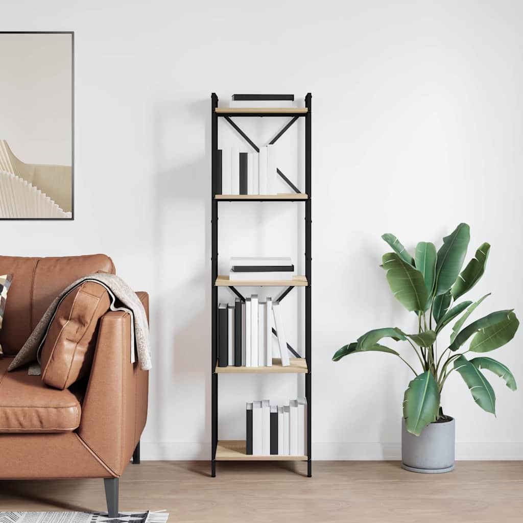 Bookshelf Sonoma Oak 40 x 30 x 155 cm Engineered Wood
