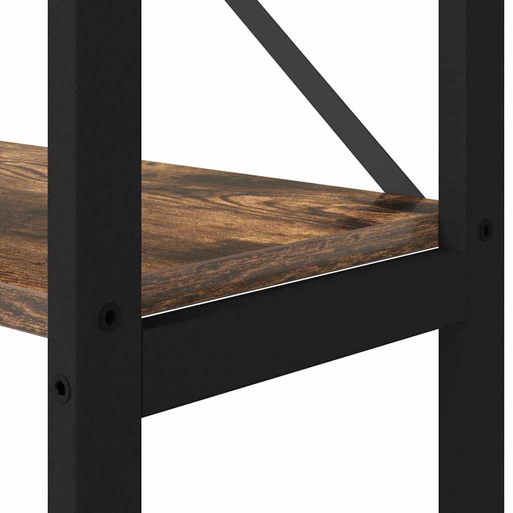 Bookshelf Smoked Oak 40 x 30 x 155 cm Engineered Wood