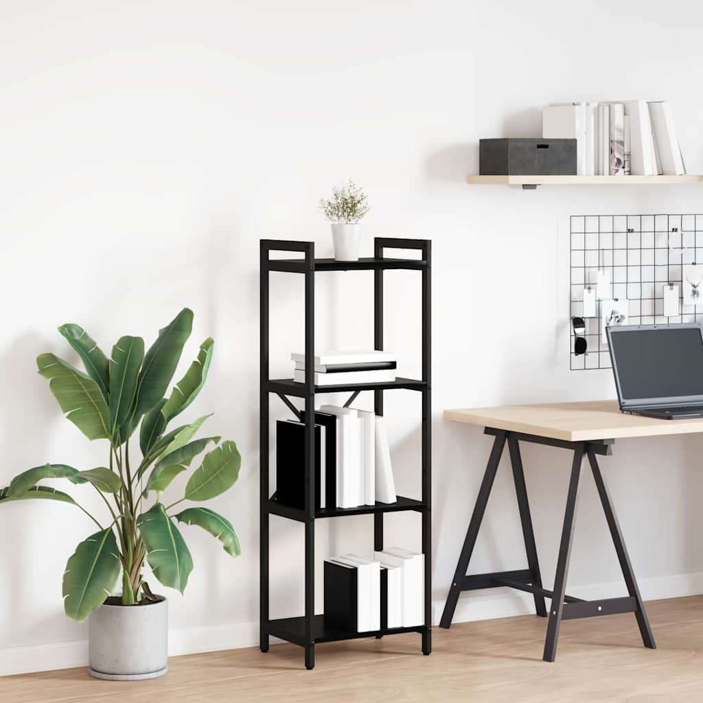 Bookshelf Black Oak 40 x 30 x 119 cm Engineered Wood