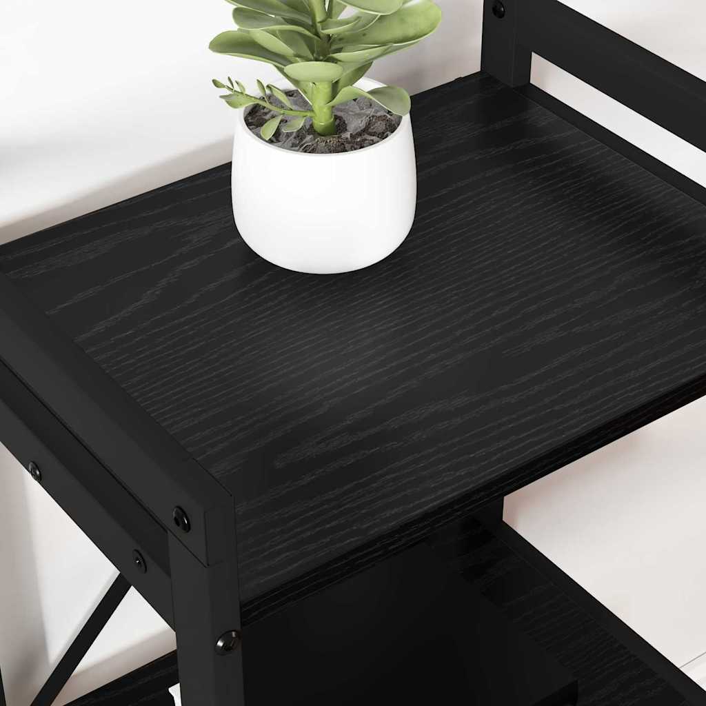 Bookshelf Black Oak 40 x 30 x 50 cm Engineered Wood