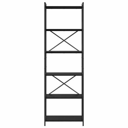 Bookshelf Black Oak 60 x 30 x 189.5 cm Engineered Wood