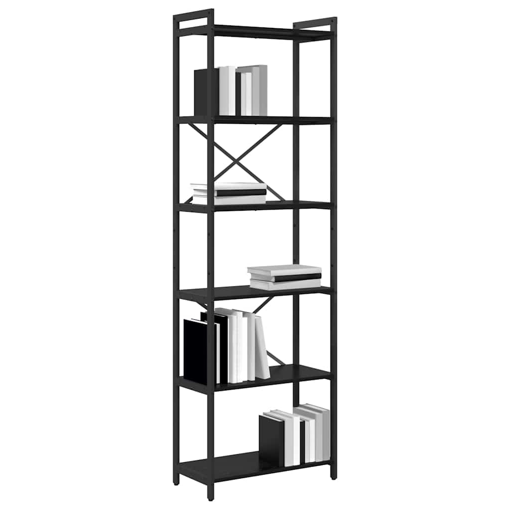 Bookshelf Black Oak 60 x 30 x 189.5 cm Engineered Wood