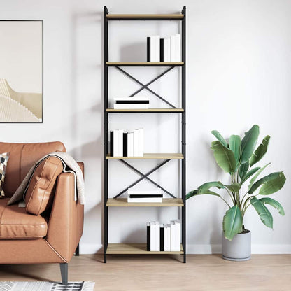 Bookshelf Sonoma Oak 60 x 30 x 189.5 cm Engineered Wood