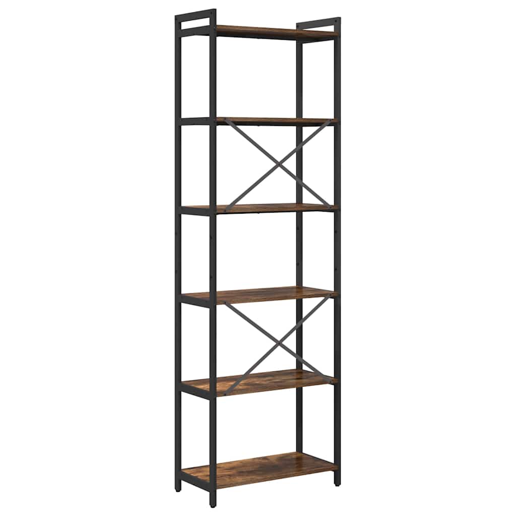 Bookshelf Smoked Oak 60 x 30 x 189.5 cm Engineered Wood