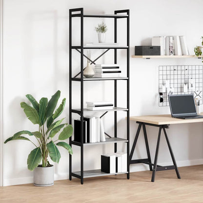 Bookshelf Grey sonoma 60 x 30 x 189.5 cm Engineered Wood